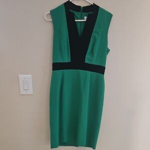 Calvin Klein Green and Black Mini Dress